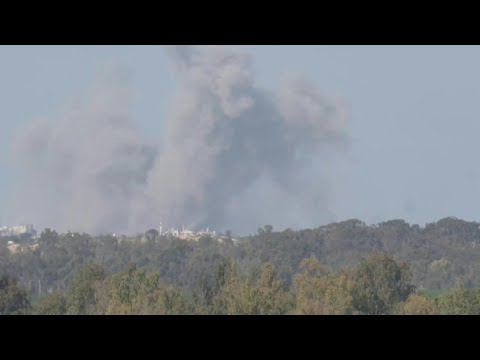 Smoke over southern Gaza, seen from Israel | AFP