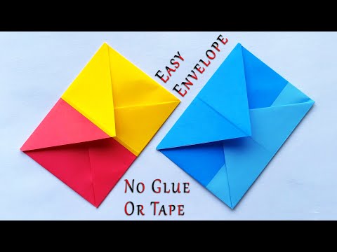 How To Make Envelope With Rectangle Paper | Envelope Making [Without Glue Tape And Scissors] At Home