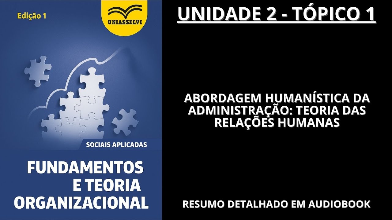 [04] FUNDAMENTOS E TEORIA ORGANIZACIONAL - UNIDADE 2 TÓPICO 1 (resumo em audiobook)