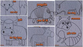 @OCHOICUABEE tô màu pangolin và raccoon