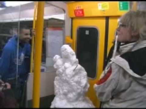 Snow man on London train - Positive Hip Hop soundtrack