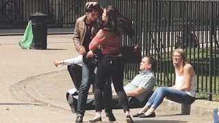 People Watch & Laugh When Woman Is Seen Beating Up Man -- Shocking Prank Video