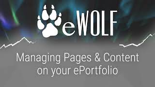 Managing Pages & Content in eWolf