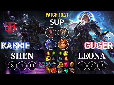 SB Kabbie Shen vs DYN GuGer Leona Sup - KR Patch 10.21