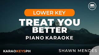 Download lagu Treat You Better - Shawn Mendes (Lower Key - Piano Karaoke) mp3