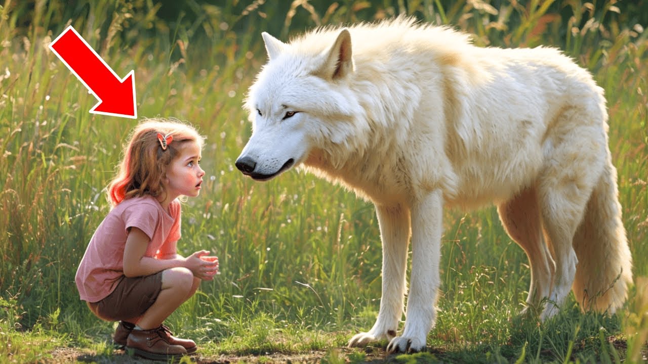 This Crying She Wolf Approaches A Little Girl, Then She Realized She's Big In Trouble