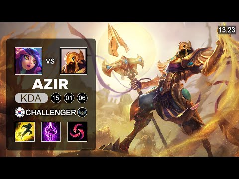 Azir vs Neeko Mid - KR Grandmaster - Patch 13.23 Season 13