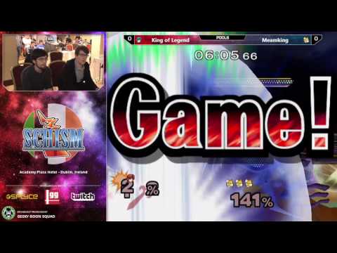 Schism - King of Legend (Marth) Vs. Meamking (Fox) - Pools - Melee Singles