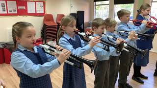pBugle demo 2 - children making great progress in their first trumpet lesson.
