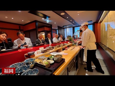 [Sushi en Fukuoka] ¡Esturión! ¡Tortuga de caparazón blando! ¡Pez globo tigre! Sushi vibrante preparado por un restaurante japonés de larga trayectoria ``Takumi no Dojo''/[Omakase] Restaurante de sushi en Fukuoka