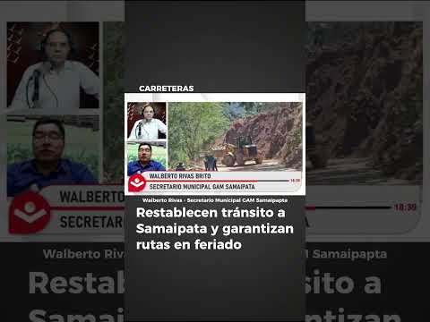Walberto Rivas confirma que el tránsito hacia Samaipata fue restablecido.