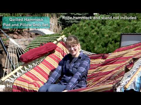 Ultimate Patio Quilted Hammock Pad & Pillow Set