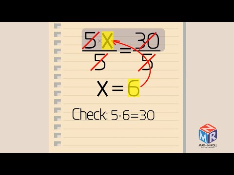 Solving Basic Equations. Part 2. How to solve multiplication and division equations.