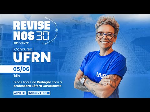Banner de capa do material gratuito Revise nos 30 - Redação prof. Séfora Cavalcante