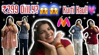 😍 Myntra Short Kurti Haul 🛍️| Starting at ₹299 🤯Budget Fashion 2025 |  Sheetal Sharma