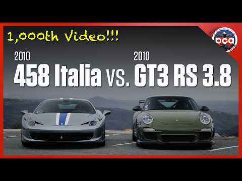 Thumbnail for Porsche 997.2 GT3 RS vs Ferrari 458 — The 1,000th Video Showdown by Ferrari 458