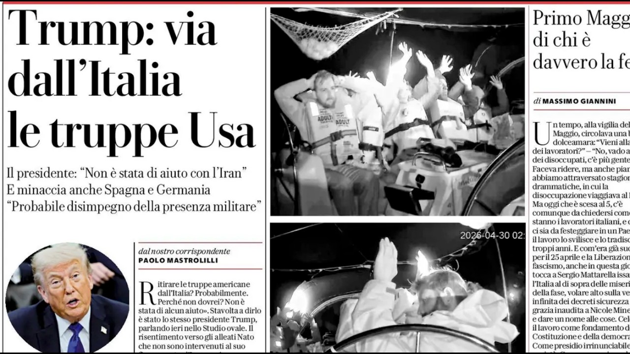 RASSEGNA STAMPA 1 MAGGIO 2026. QUOTIDIANI NAZIONALI ITALIANI  PRIME PAGINE DEI GIORNALI DI OGGI