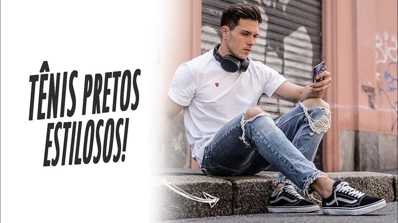 LOOKS MASCULINOS COM TÊNIS PRETO por Juan Alves #HomensqueseCuidam