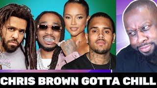 J Cole FUMBLES the #1 spot | Chris Brown is still OBSESSED with Karrueche & he disses Quavo REACTION