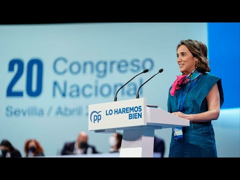 Intervención Cuca Gamarra como coordinadora general en el XX Congreso Nacional del PP en Sevilla