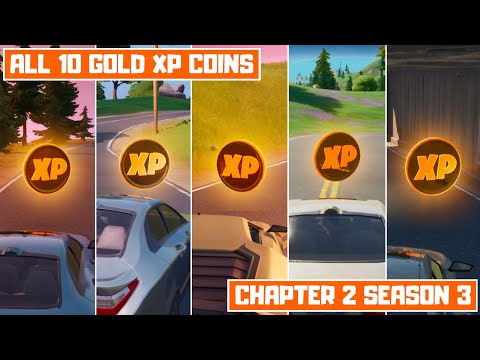 All 10 Gold XP Coins Locations in Fortnite Chapter 2 Season 3! - Gold is the Greatest Punch Card