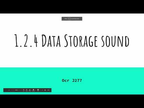 Sound - Data representation - OCR J277 1.2.4