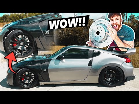 INCREDIBLE BRAKE UPGRADE install!! (Nissan 370z) *supercar level*