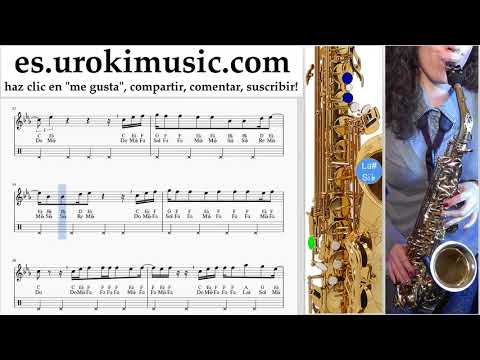 Tutorial de Saxofon (alto) Vaina Loca - Ozuna x Manuel Turizo Clases Notas um-ih927