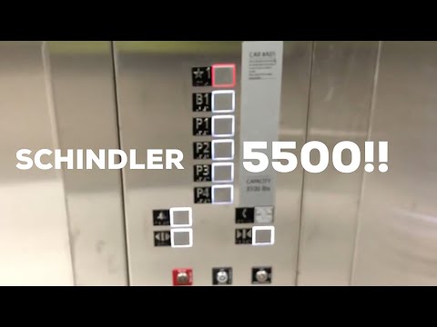 AWESOME BRAND NEW Schindler 5500 Traction Elevators at the Broadway Tower Parking