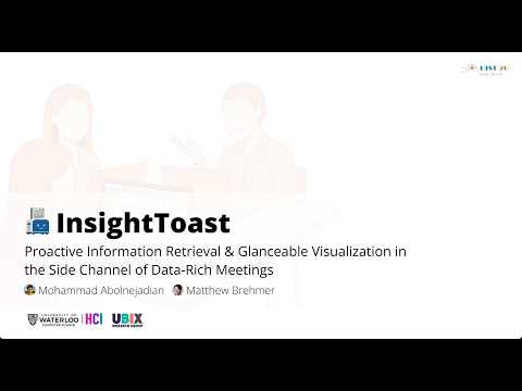 Thumbnail for 'InsightToast: Proactive Information Retrieval & Glanceable Visualization in the Side Channel of Data-Rich Meetings'
