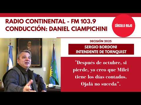 Sergio Bordoni, intendente de Tornquist. 
