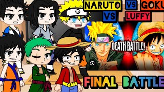 Animes react to LUFFY VS GOKU VS NARUTO ANIMATION • Dragon Ball•Naruto• One piece react FINAL BATTLE