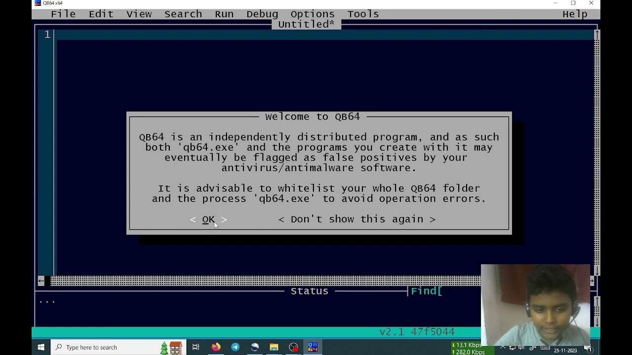 QB64 | Hello World Program | Basic | Execution | RUN | SAVE | Class 6 | ICT