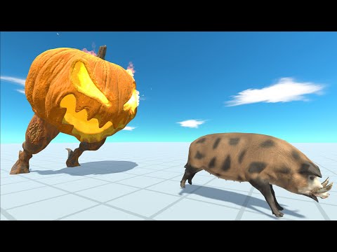 Pumkin Lantern Coconut Island Death Run - Animal Revolt Battle Simulator