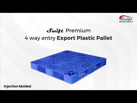 4 Way Plastic Cargo Export Pallets L1100 x W1100 x H120mm