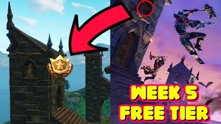 season 6 week 5 loading screen secret free tier location in fortnite - fortnite season 8 week 5 free tier