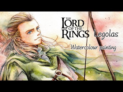 Watercolor drawing │ Legolas : Lord of the Rings │ Time Lapse