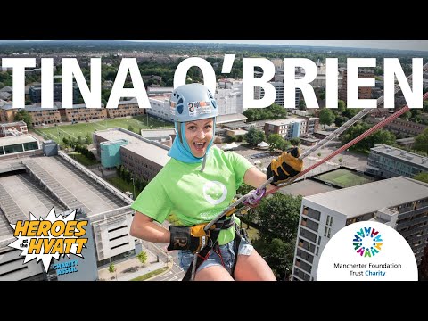 Tina O'Brien on abseiling at the Hyatt