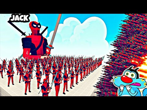 OGGY 100x DEADPOOL+ 1x DEADPOOL vs JACK EVERY SECRET UNIT GOD! | Totally Accurate Battle Simulator