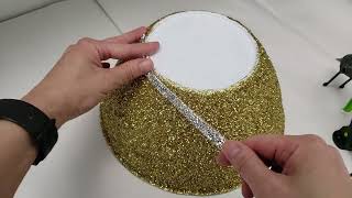Silver & Gold Crystal Rhinestone Ribbon Trim Embellishments for CRAFTING!
