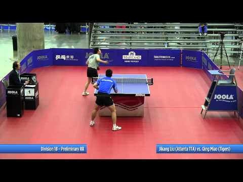 2012 JOOLA/NATT Teams Preliminary Round Robin - Jikang Liu vs Qing Miao