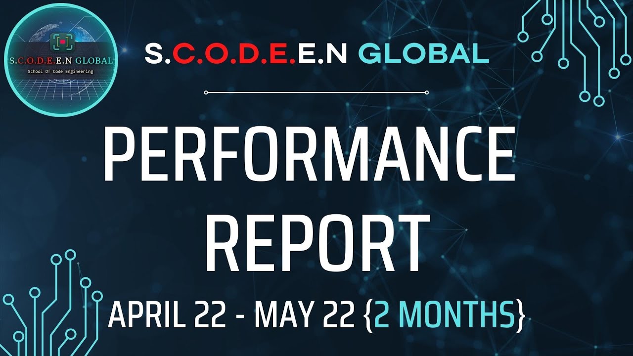 PERFORMANCE REPORT [APRIL-22 to MAY-22] || S.C.O.D.E.E.N. GLOBAL || PYTHON DATASCIENCE || TESTING