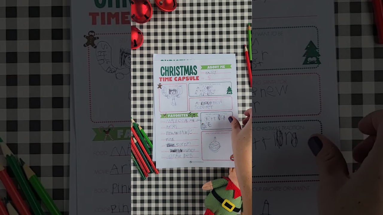 FREE Christmas Activity Sheet Printable - Christmas Time Capsule #christmasprintables