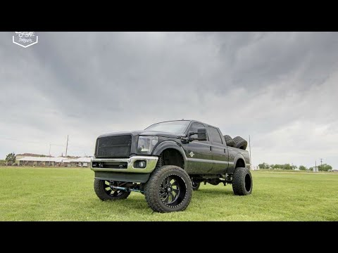 Ford F-250 Diesel on 24x14 Fuel Forged Wheels and 40" Toyo Tires on a 10" Lift Kit From OKLAHOMA !