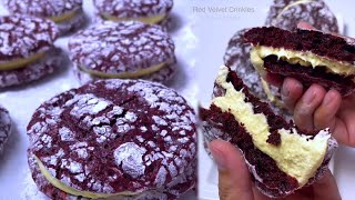 RED VELVET CRINKLES | Moist and Soft Chewy Crinkle Cookies