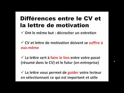 comment construire une lettre de motivation efficace