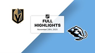 11월25일 유타 베가스 NHL 하이라이트