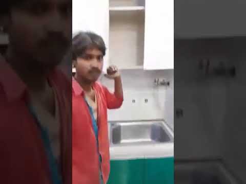 V Shaped Modular Kitchen