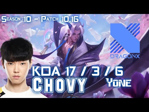 DRX Chovy YONE vs TALON Mid - Patch 10.16 KR Ranked
