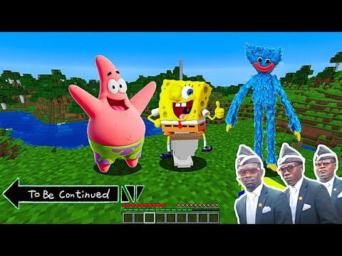 😱PATRICK BROKE SPONGEBOB'S TOILET AND SPONGEBOB GET MAD IN MINECRAFT - Coffin Meme In Minecraft😱
